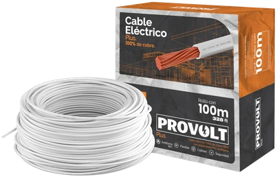 Cable blanco y empaque de PROVOLT Plus