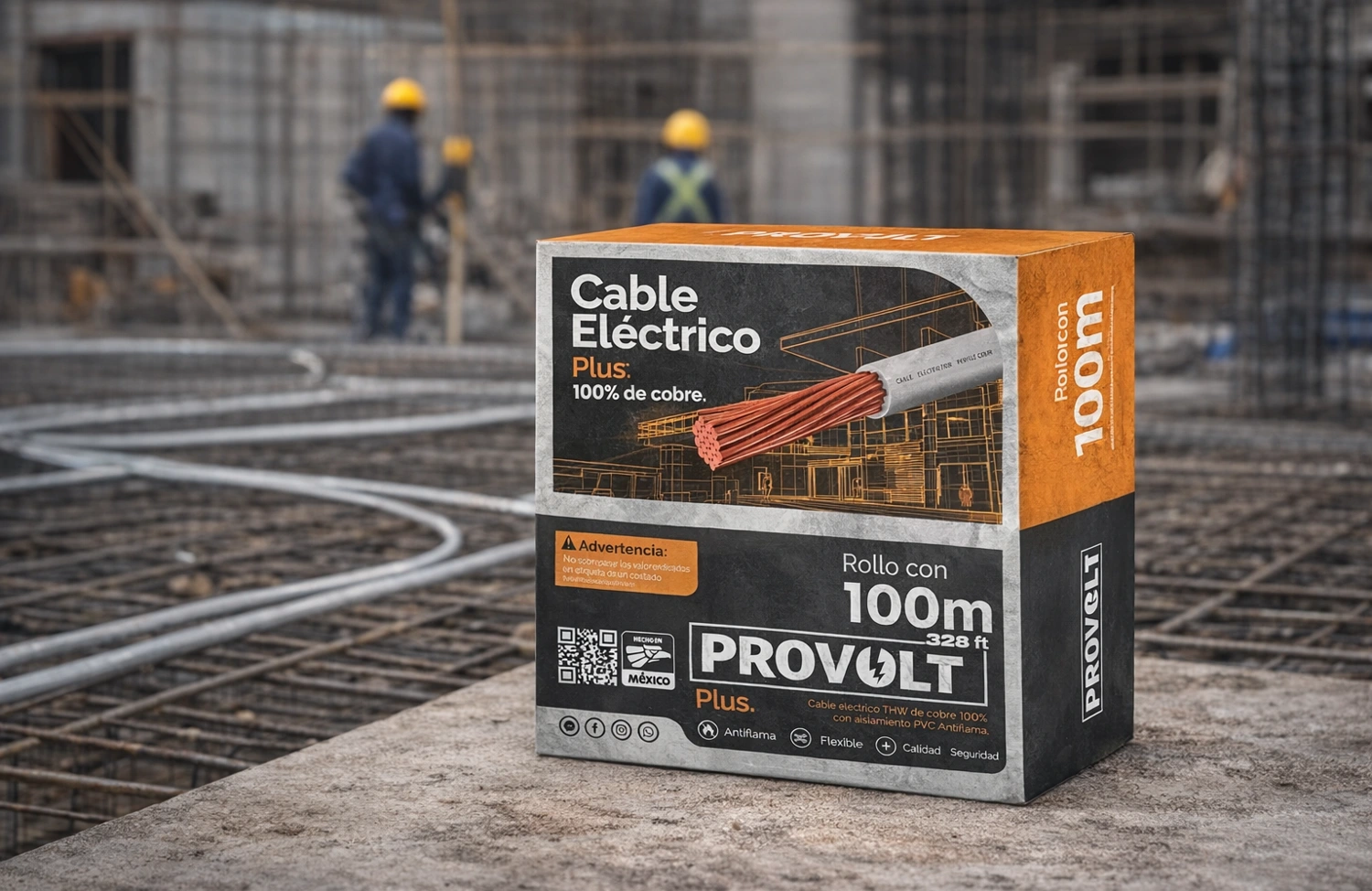 PROVOLT Plus en una obra, imagen original del catálogo