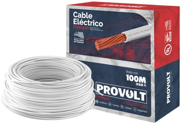 Cable blanco y empaque de PROVOLT Premium