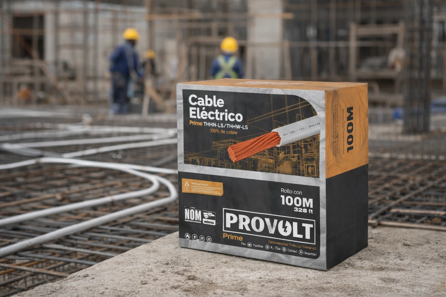 Cable eléctrico PROVOLT en una obra